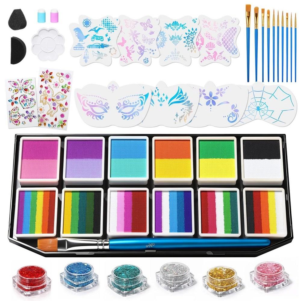 Available Face Painting Kit 42 Colors Non-toxic Water-Active Body Palette Halloween Pre 1 pcs