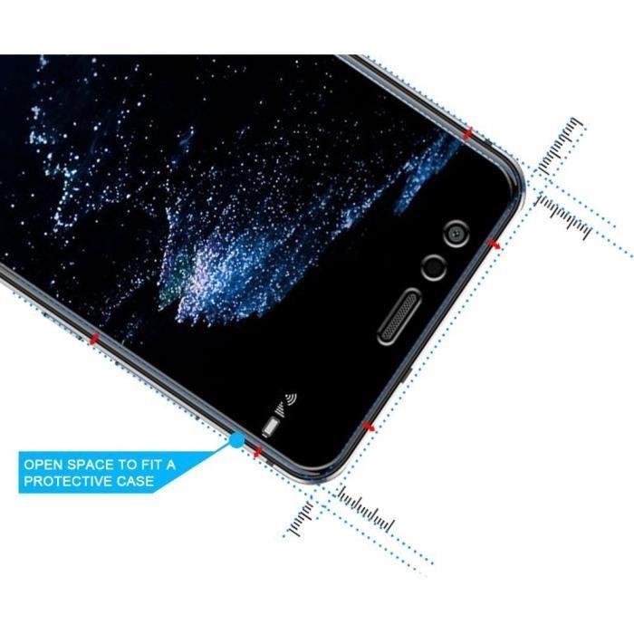 Film de protection d'écran - Phonillico - HUAWEI P10 LITE - Verre trempé - Anti rayures - Transparent