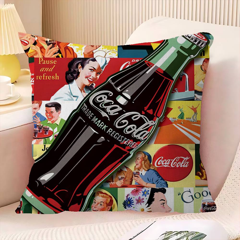 C-Coca Logo C-Colas Pillow Cover For Bedroom Room And Living Room Sofa Decorative Cushion Cover