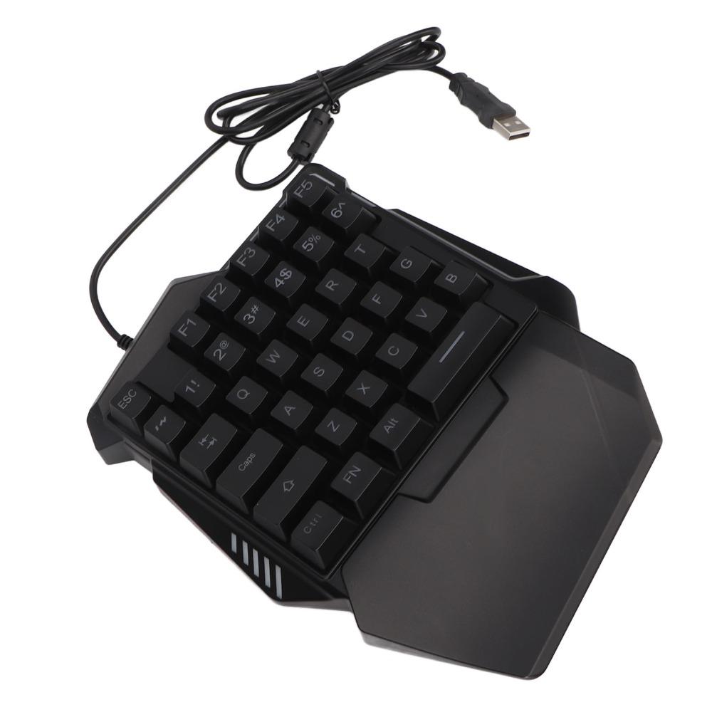 USB Wired One Handed Gaming Keyboard 35 Keys Ergonomic Keyboard Professional Work