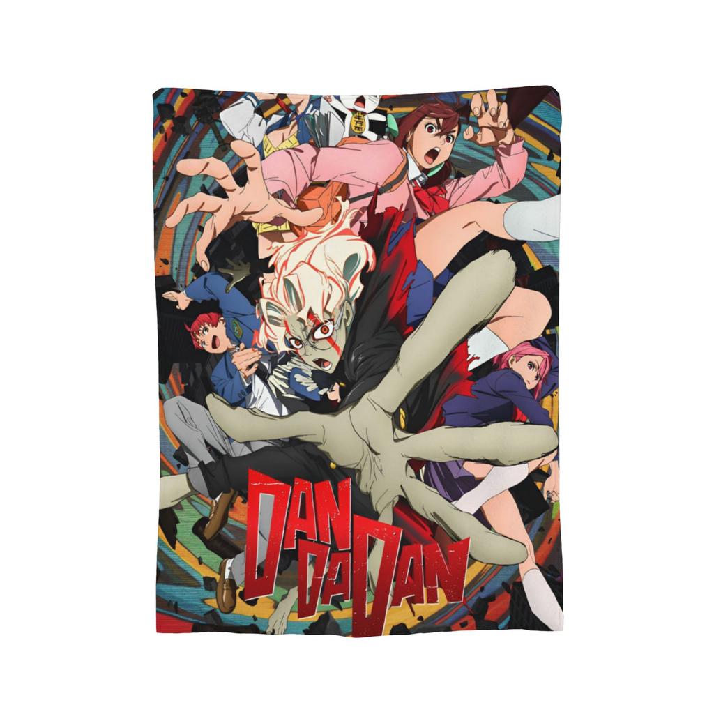 Anime Okarun Dandadan Flannel Blanket  Awesome Throw Blankets for  Sofa Bedding Lounge 125*100cm Quilt,