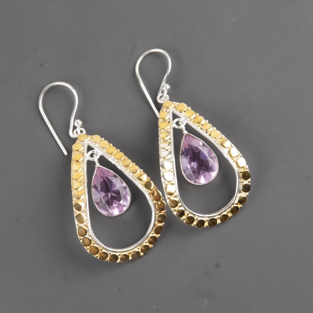 Серьги с морганитом, Серьги из цельного стерлингового серебра 925 пробы с драгоценными камнями ручной работы, Антикварные украшения, В подарок на годовщину