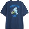 Li Ning X Disney Collaboration Monsters University Series Printed Letter Round Neck Comfortable Breathable Loose Short Sleeve T-Shirt AHSU486-4