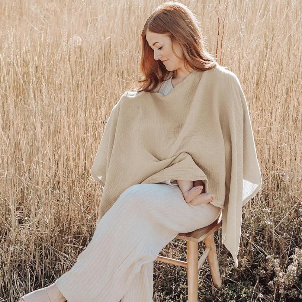 2 in 1 Feeding Clothes Solid Color Breastfeeding Blanket Maternal Nursing Covers Outdoor