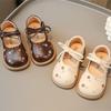 Модная детская кожаная обувь Весенний новый стиль Обувь для девочек Мягкая подошва Детская повседневная обувь Противоскользящая кожаная обувь для девочек