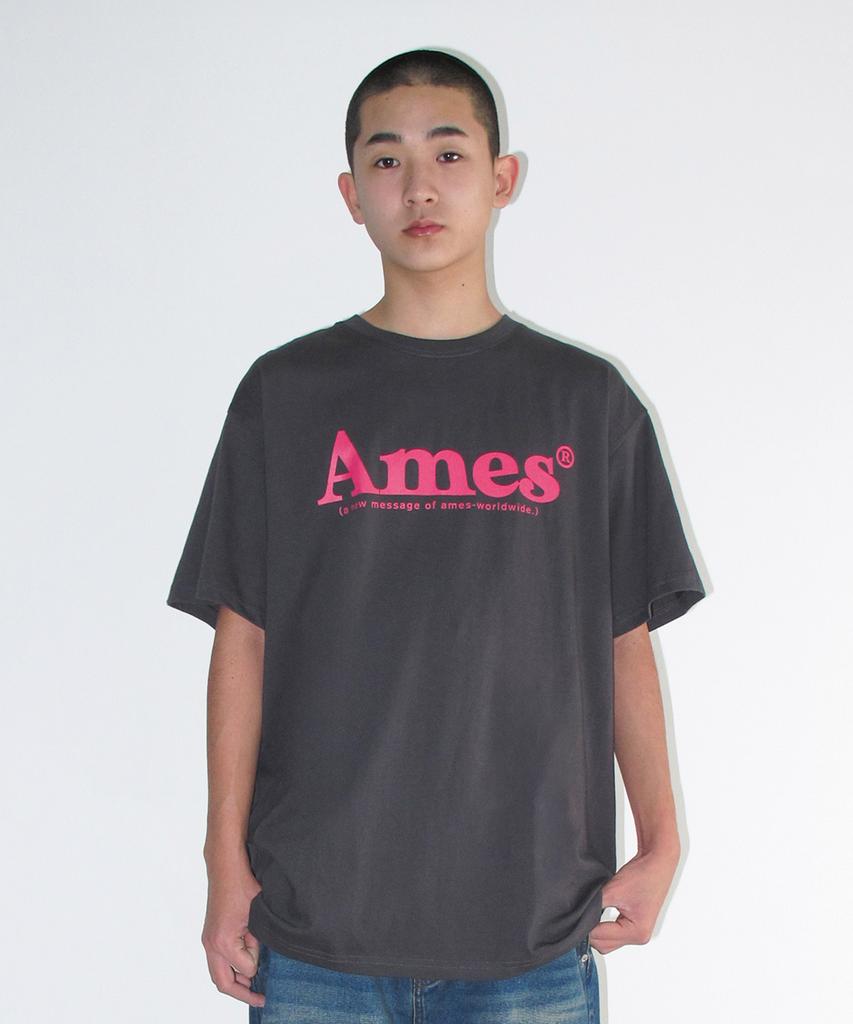 AMES-WORLDWIDE (Unisex) Basic Logo Tee Charcoal