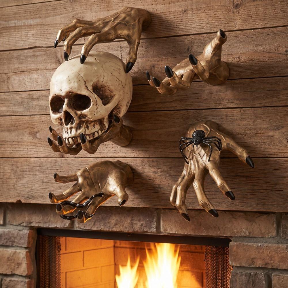 Resin Wall Hanging Decor Spooky Resin Wall Hanging Wall Sculpture Halloween Party