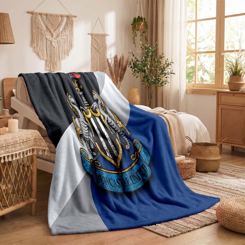 Newcastle United Football Print Flannel Blanket Soft Warm Sofa Bed Throw Blanket For Home Office Bedroom