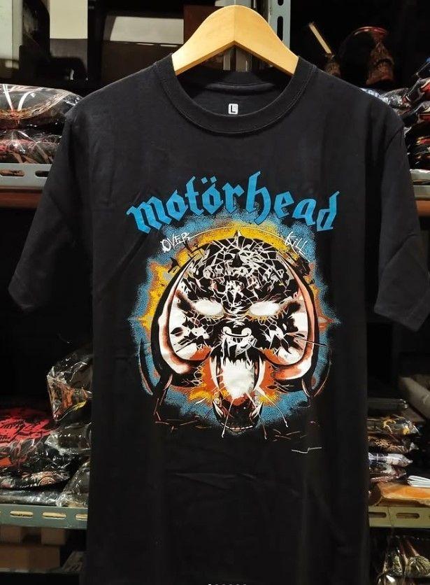 Unisex shirt Cotton Oversize Large Size NEW! REPRINT MOTORHEAD - OVER KILL 2025 Cotton Full