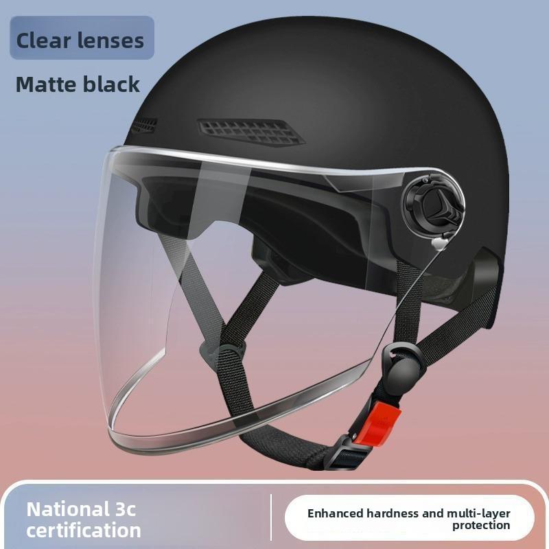 Electric Car Helmet Men and Women Summer Sun Protection Helmet Lightweight Half Helmet Battery Car Sunshade