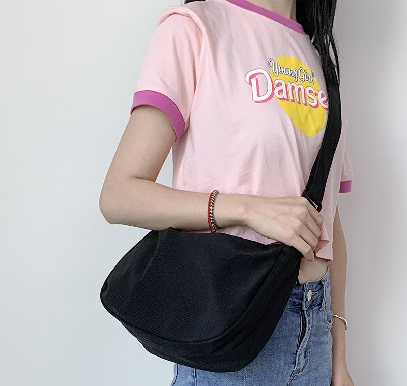 Простая вафельная литературная одноплечевая однотонная сумка кроссбоди в форме пельменя