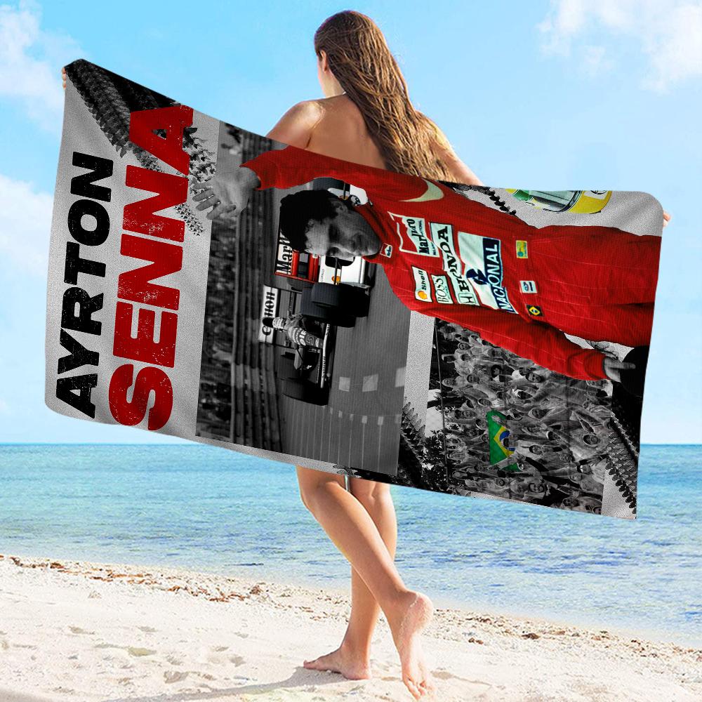 Пляжное полотенце из микрофибры Ayrton Senna Racer Впитывающее Быстросохнущее Мягкое Полотенце для Йоги, Плавания, Курорта, Альпинизма