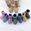 Уютные бархатные детские носки для пола: Нескользящая обувь с мягкой подошвой для младенцев - Однотонная, Хлопок, Дизайн, который не спадает, для осени/зимы