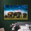 Искусство Животных Слон Луг Холст Картина Настенная Картина Печать Плаката Настенная Панель Гостиная Дом Настенное Украшение