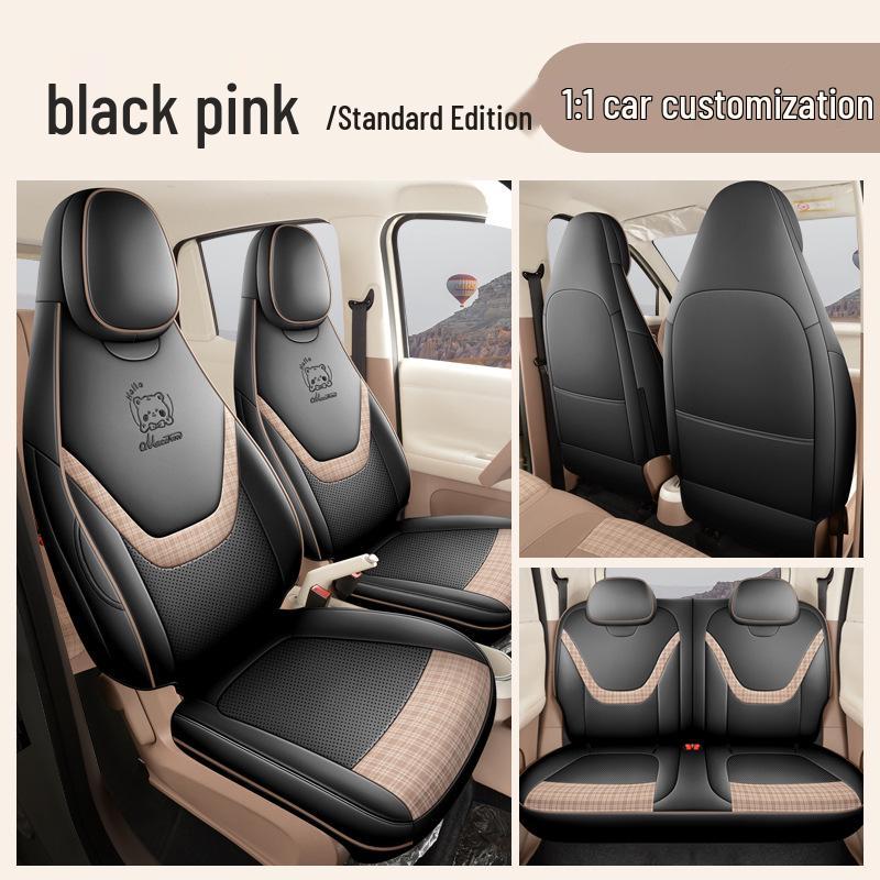 Кожаные чехлы на сиденья автомобиля для Wuling Bingo Pro - Универсальные, Всесезонные, Полностью закрывающие подушки сидений