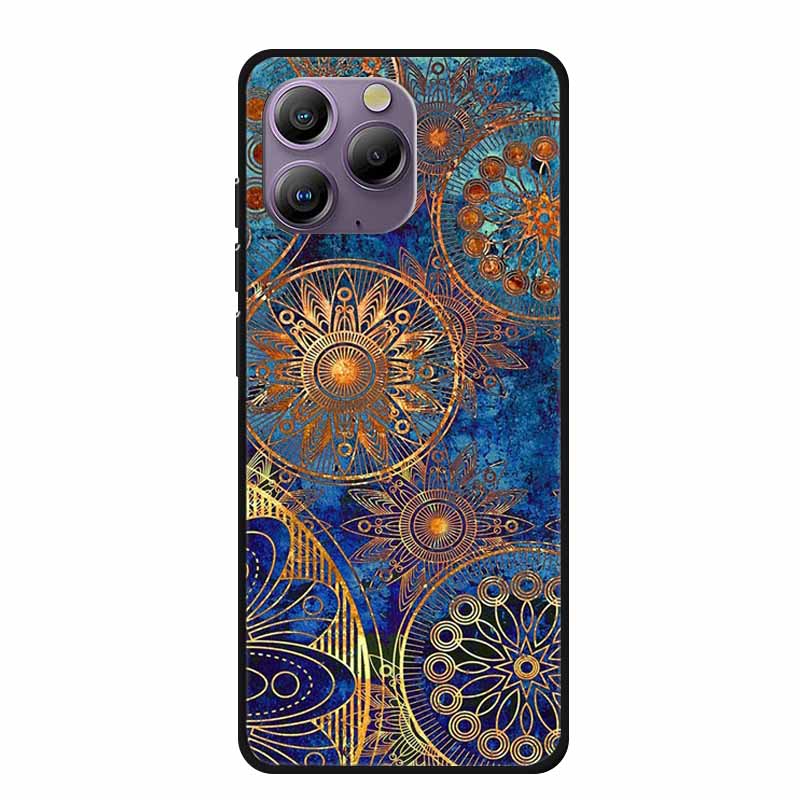 Soft Space Cover for Blackview A96 Case Flower TPU Cat Silicone Phone Cases for BlackviewA96 Cover Shockproof Lovely Shell