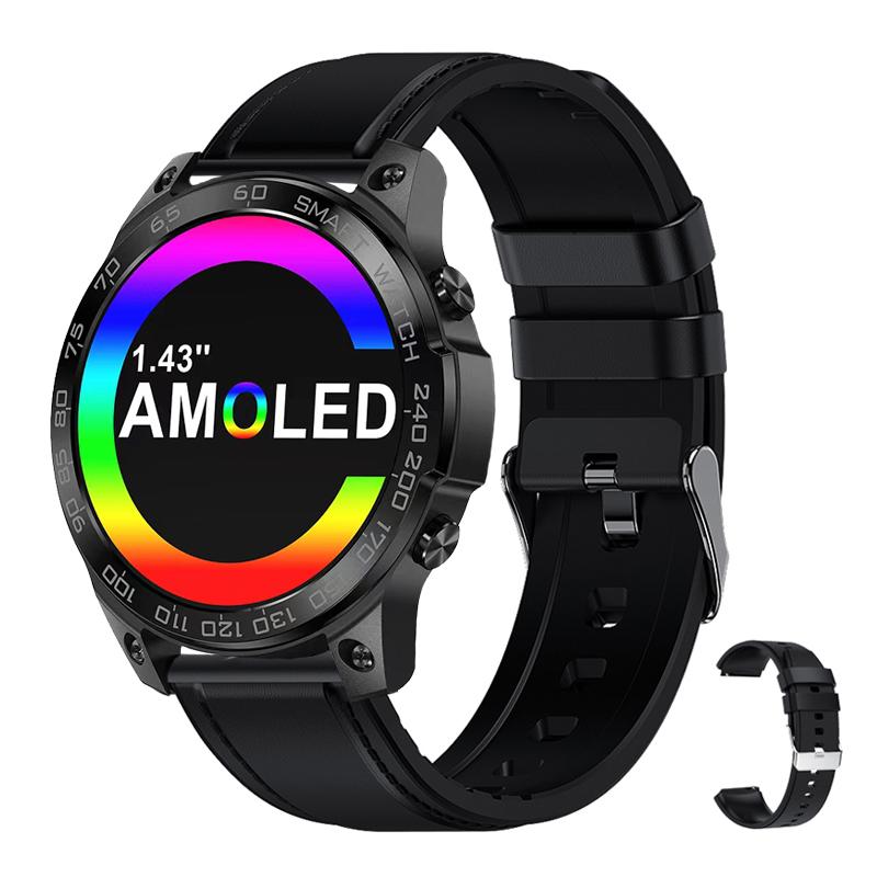 1,43-дюймовый 466*466 Amoled экран мужские умные часы IP68 водонепроницаемый экран всегда показывает 400 мАч аккумулятор Bluetooth вызов умные часы