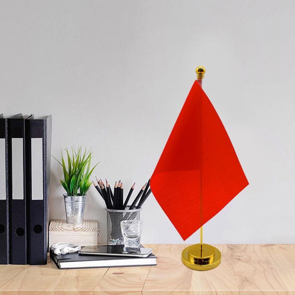 Nail-Free Desktop Flag Holder Metal Flagpole Simple Flags Display Stand  Meeting Room
