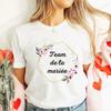 EVJF Future Bride Tshirt French Bridal Wedding Team Bride Tops Unisex Bachelorette Hen Party Tshirt Floral Bridesmaid Tees