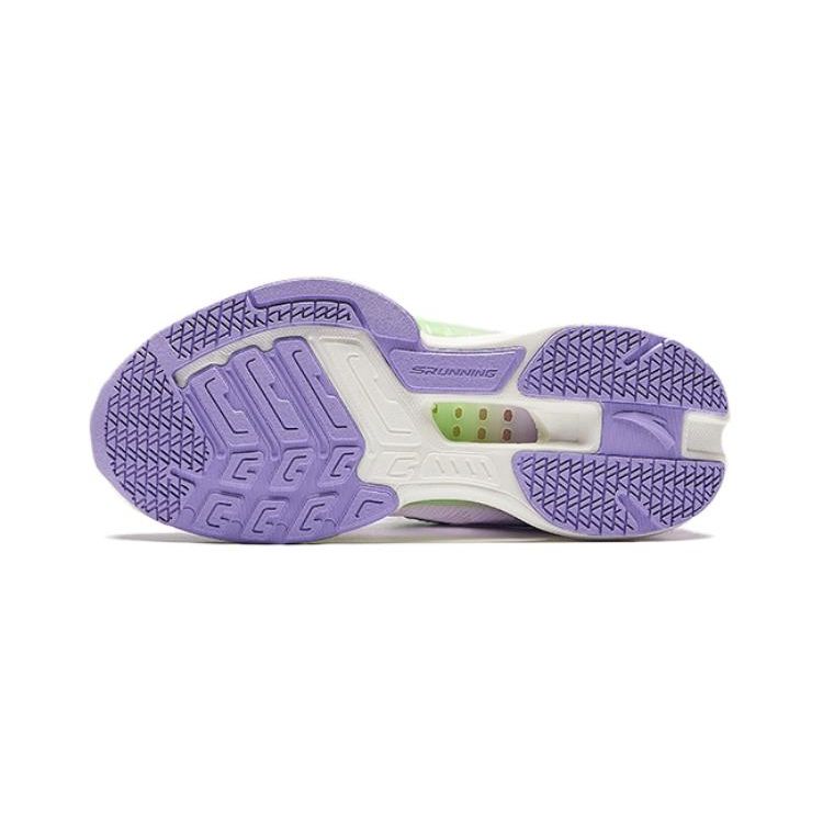 Anta Кроссовки для бега Kids Wind Chaser 6.0 с амортизацией, износостойкие, с низким верхом, детские кроссовки для бега белого и фиолетового цвета 322429901-2