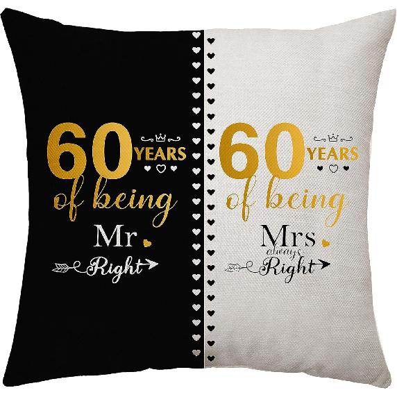 3rd Anniversary Throw Pillow Cover Gifts for 3 Years of Marriage Couples Valentines Day Gifts for Her Him Husband Wife 3rd Wedding Anniversary