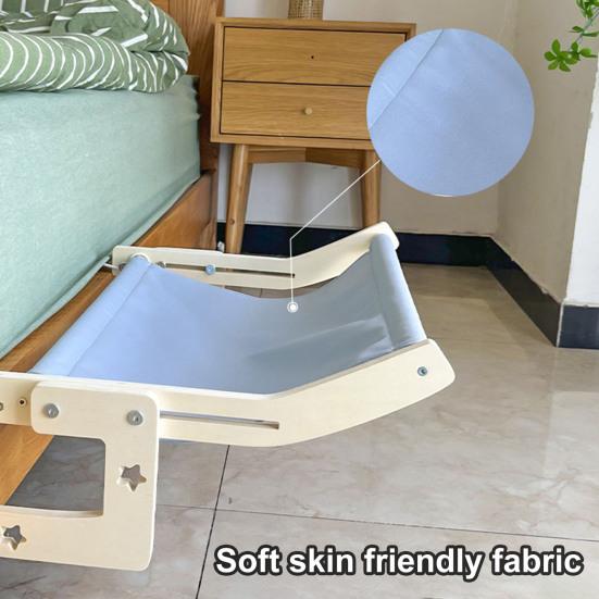 Wooden Cat Hammock Heavy Duty Cordless Cat Window Perch Adjustable Cat Seat Wall Shelves for Bedsides Window Drawers