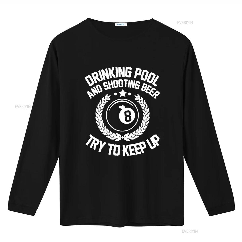 Drinking Pool and Shooting beer Funny Billiards gift present T Shirt vintage Washed Stylish Slightly Soft Top For Everyday Wear