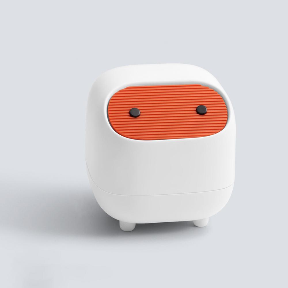 1 Бытовая мусорная корзина Ninja Desktop, мини-корзина для мусора с двухслойным цветным контрастным прессом, подходит для туалетного столика, стола, офиса