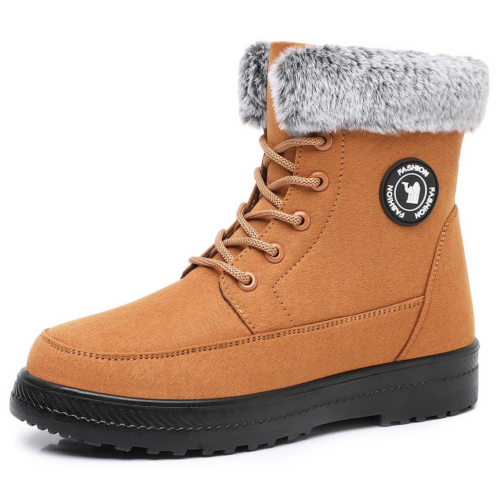 Snow Boots Women's High-top Cotton Boots Cold-proof and Warm Boots Women's Velvet Thickened Cotton Shoes Soft-soled Versatile Boots