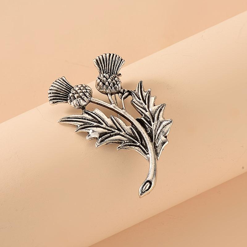 Vintage Creative Thistle Brooch Pin Corsage Clothing Accessories
