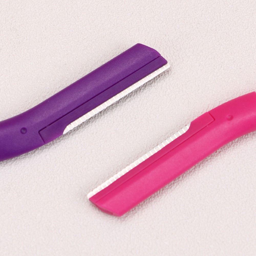 Макро Бритва для бровей с прямой ручкой Противоскользящие инструменты для макияжа Безопасный триммер для бровей Женщины