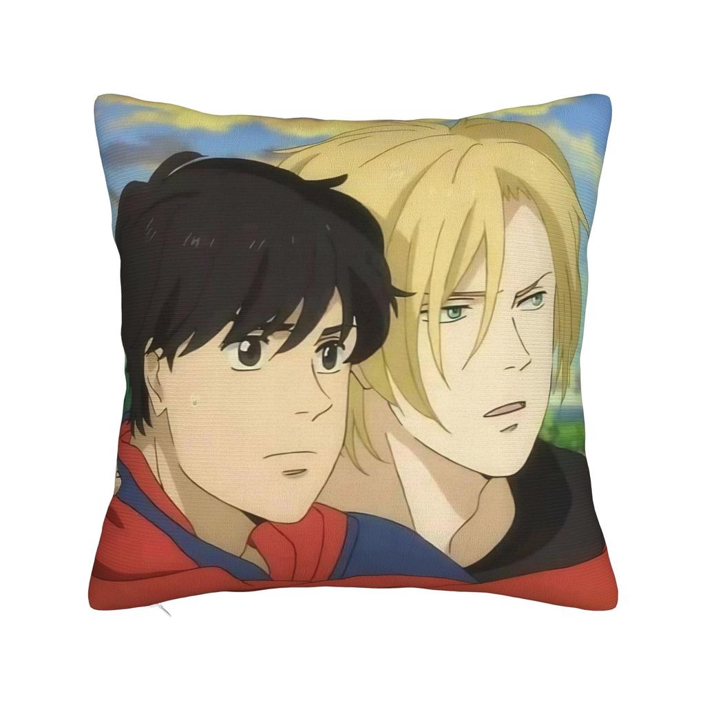 Декоративные наволочки Банановая рыба Аниме Аксессуары Постельная Подушка Чехол Наволочка Молния Много Размеров