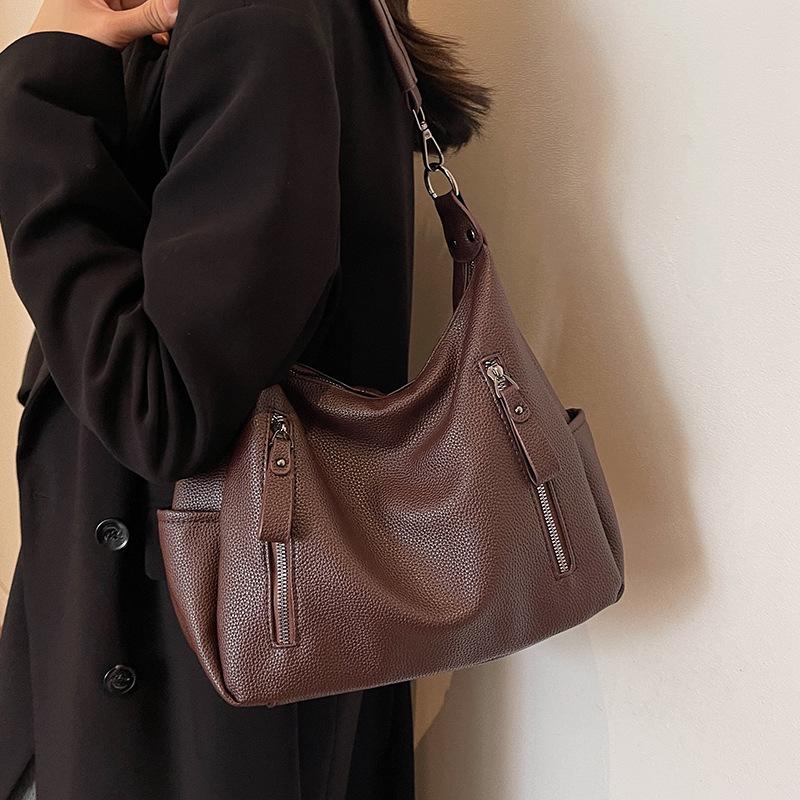 Популярные сумки женская большая вместимость новая осень и зима универсальная ретро сумка через плечо мессенджер текстурная сумка-ведро