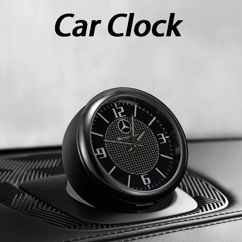 LJX1 Car Decoration Quartz Luminous Clock Watch For Mercedes benz AMG GLA CLA GLC GLE GLB GLK CLS A B C E S Class E300 C200 C260 C180