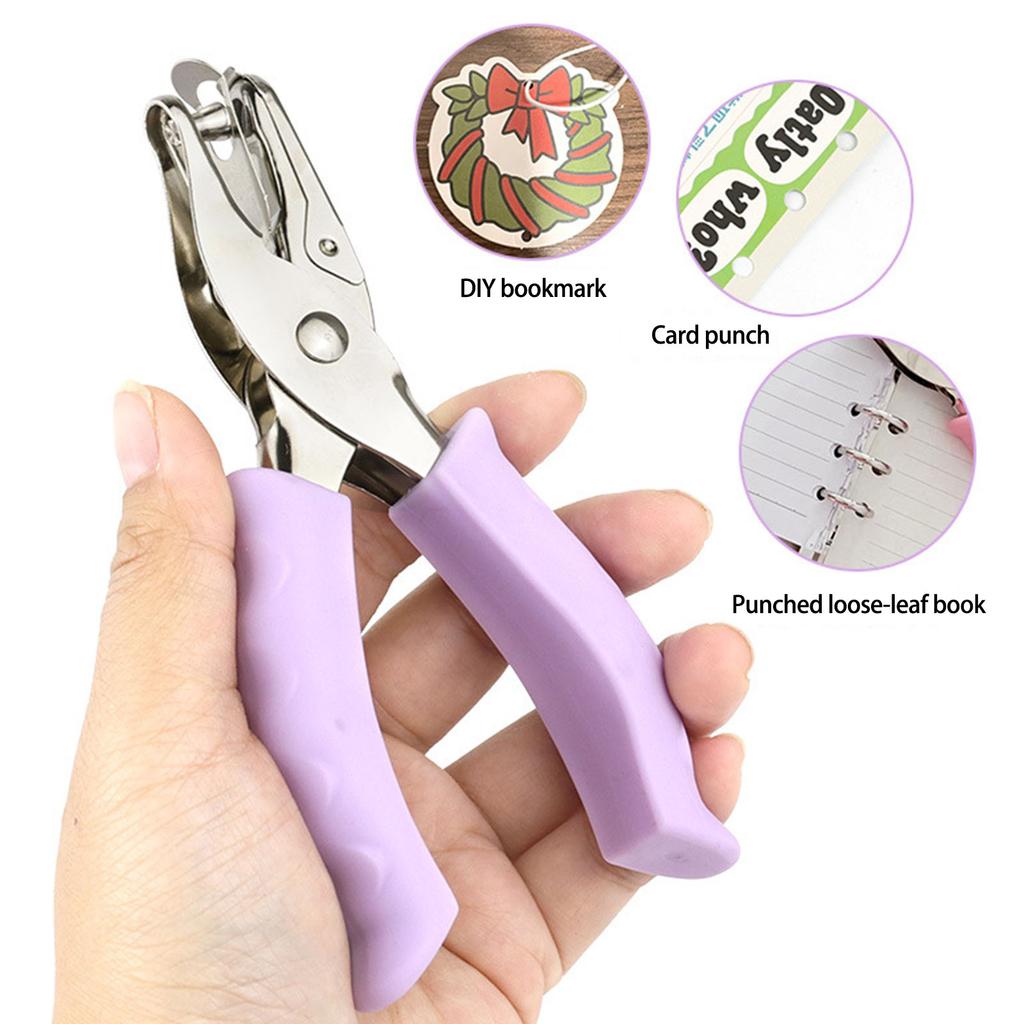 Дырокол на одно отверстие, компостер для билетов, дырокол с удобной рукояткой для бумажных поделок, офисные аксессуары