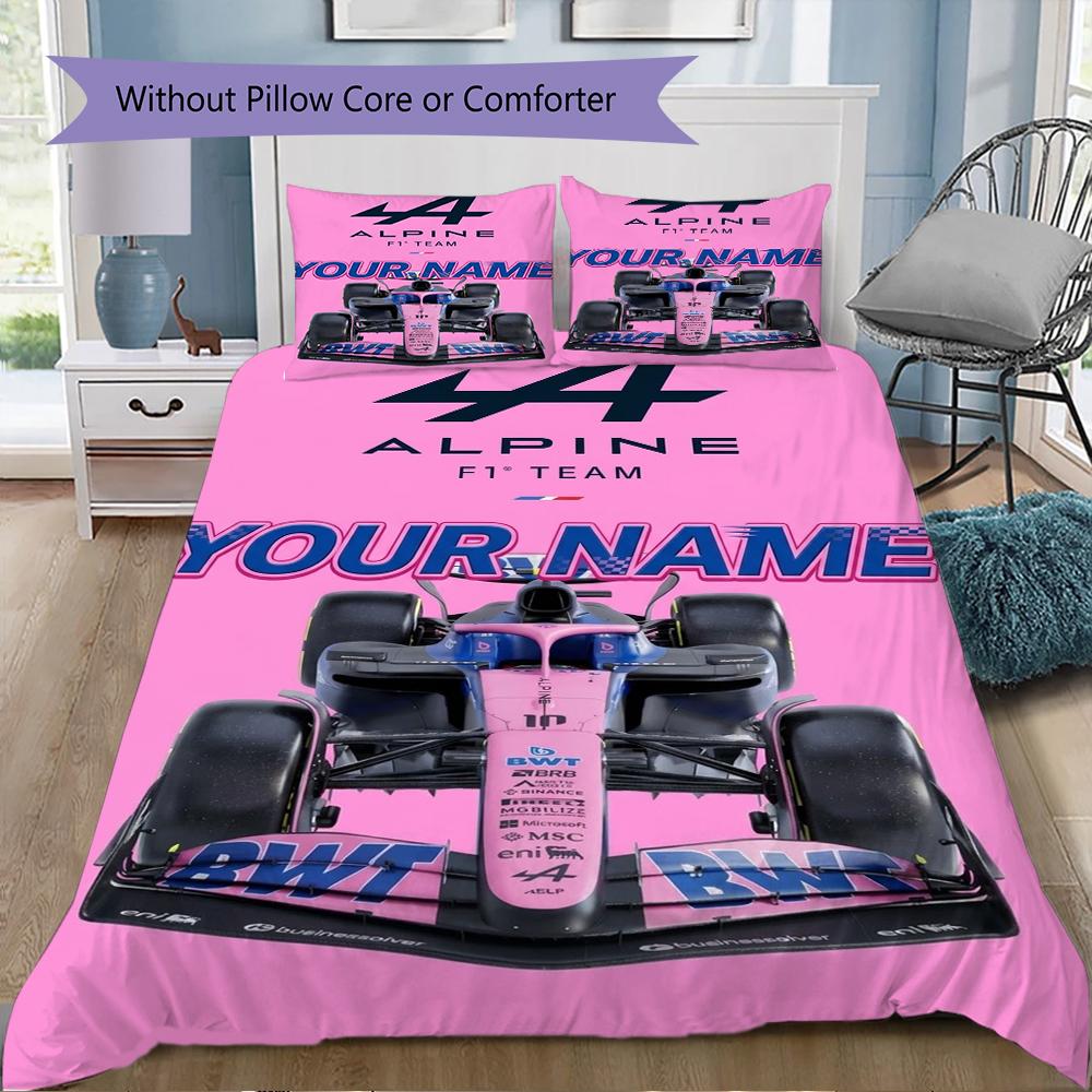 Custom Name Alpine Pattern Bedding uilt Set uilt Cover Pillowcase Home Decoration Birthday Gift (1*duvet cover+2*pillowcase without core)