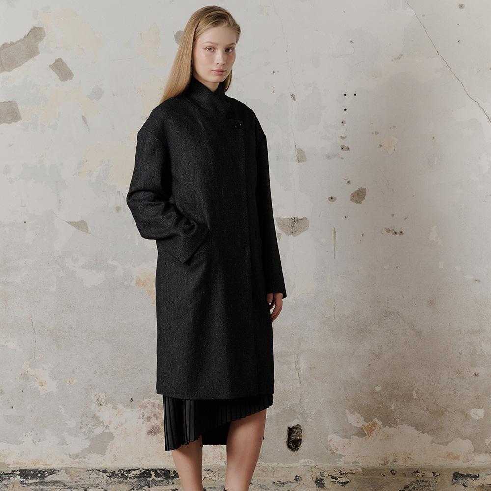 Freaks By Kimtaehoon Japan Takisada Recycle Wool Minimal Two-Way Half Coat
