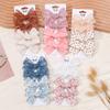 4Pcs New Lace Mesh Bow Hair Clip Hair Ring Hair Clips for Kids Fashion Headdress No Harm To Hair Baby Hair Accessories Gift