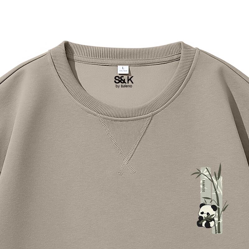 Baleno Men's S&K Panda Print Round Neck Sweatshirt
