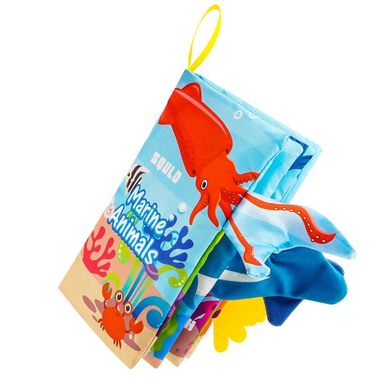 Touch and Feel Crinkle Book for 0+ Months Early Development Interactive Soft Toy for Baby Strollers