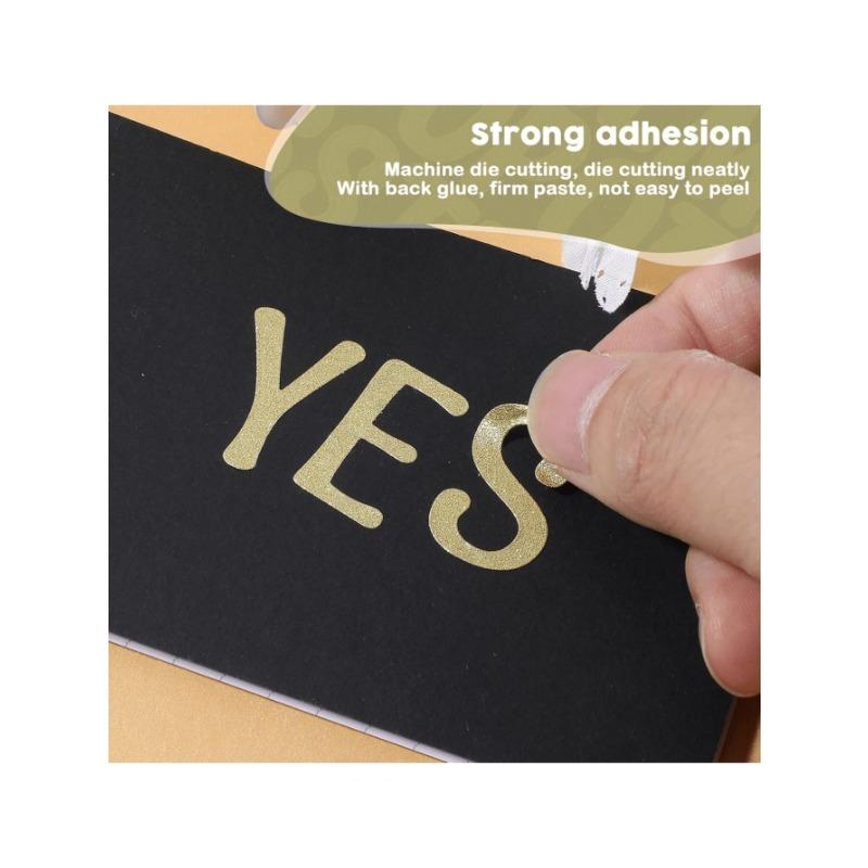 Блестящие золотые наклейки с буквами, наклейки с цифрами алфавита, наклейки для рождественского подарка, DIY-поделок, скрапбукинга, конвертов, открыток