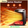 Timing Electric Heater 3D Dynamic Flame Heater Winter Heater Silent Energy Saving PTC Quick Heat Electric Heater Home Decorative