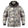 Soft Shell Waterproof Military Jacket Men Winter Warm Outdoor Hiking Hooded Camouflage Fleece Tactical Coat