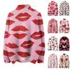 Women's Fashion Crew-neck Casual Long-sleeved Valentine's Day Printed Turtleneck Knitted Top