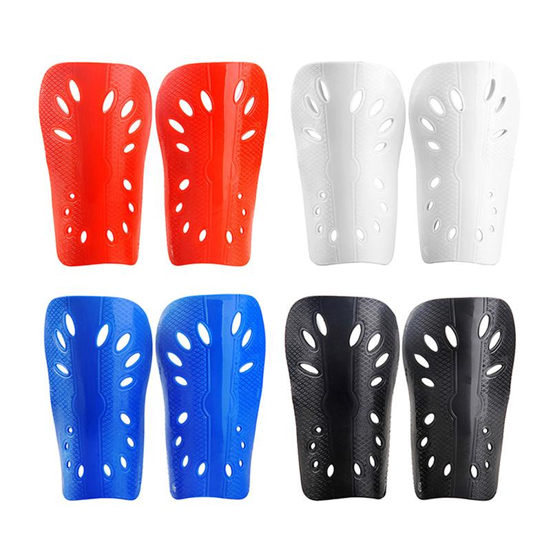 1 Pair Breathable Football Shin Pads Plastic Soccer Guards Leg Protector for Kids & Adults Protective Gear
