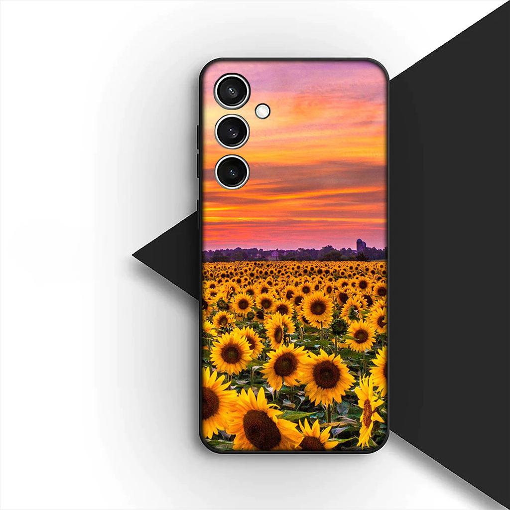 Protective Cover for Xiaomi Redmi Note 12 11 10 A3 Pro 10A 10C 12C Note12 5G 4G Casing Phone Case Yellow Sunflower Flower