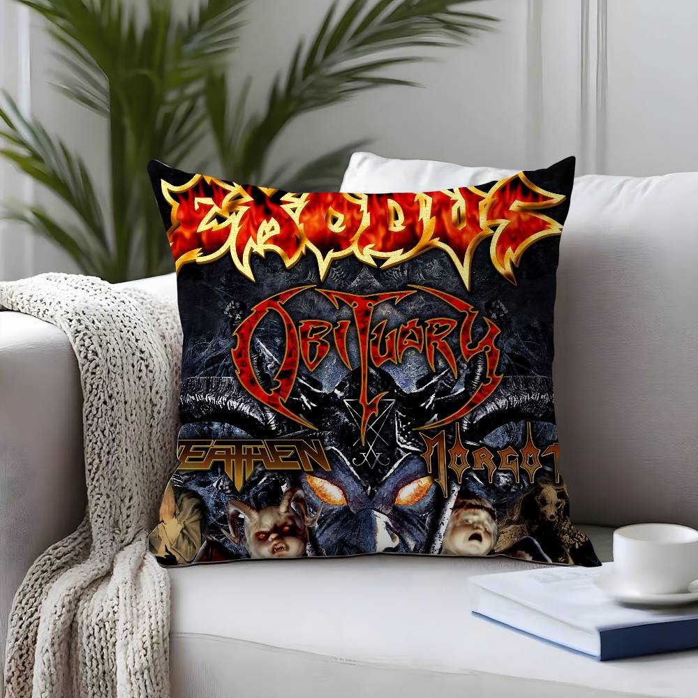 Rock Band-E-Exoduss Наволочка Плюшевая ткань Мягкая Наволочка Двусторонняя печать Наволочка Подарки для дома