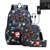 Roblox Game-Themed Backpack, Shoulder Bag, and Pencil Case Set for Students