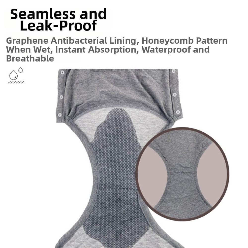 Antibacterial Graphene Adult Diaper Pants Elastic Skin-Friendly Incontinence Underwear Breathable Reusable Washable Diaper