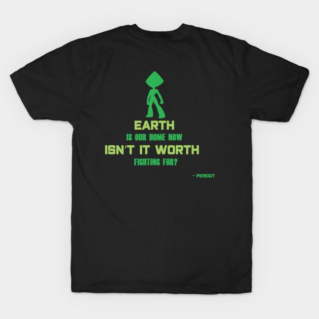 Asian Size Men Print T-shirt Steven Universe - Peridot No-Cut Heat Transfer Print Cotton Tshirt